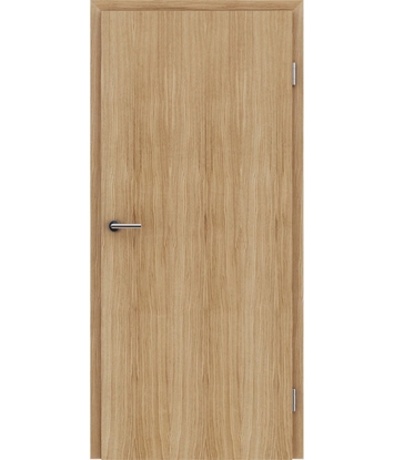 Veneered interior door with longitudinal structure GREENline – European oak brushed naturally lacquered