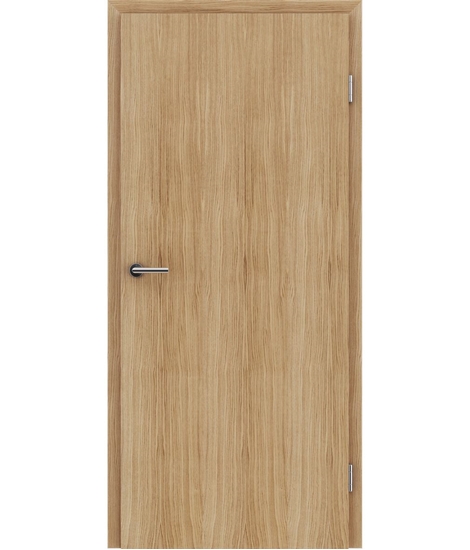 Veneered interior door with longitudinal structure GREENline – European oak brushed naturally lacquered