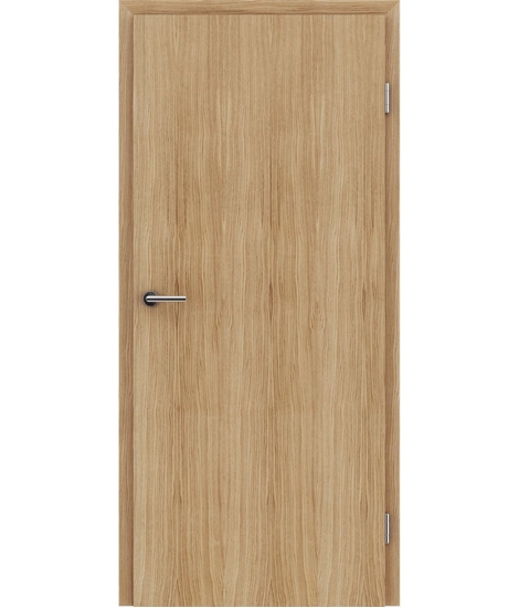 Veneered interior door with longitudinal structure GREENline – European oak brushed naturally lacquered