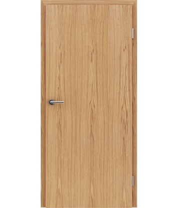 Veneered interior door with longitudinal structure GREENline – European oak brushed oiled