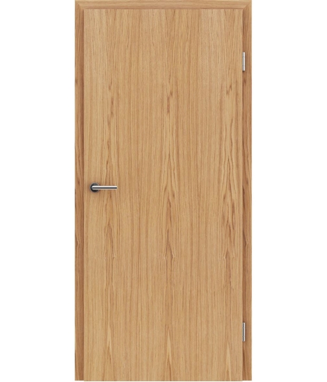 Veneered interior door with longitudinal structure GREENline – European oak brushed oiled