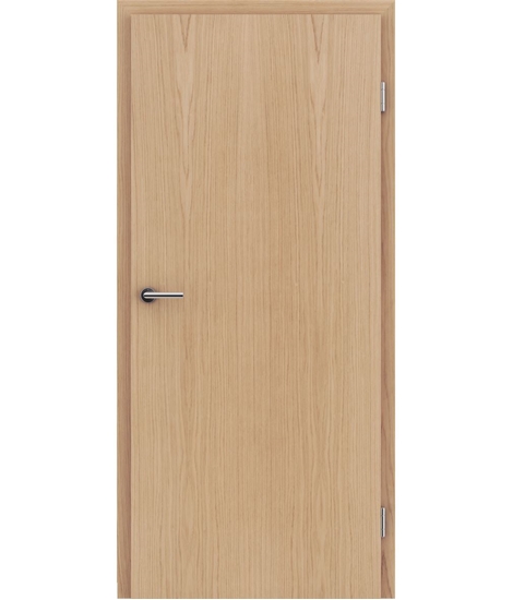 Veneered interior door with longitudinal structure GREENline – European oak matt stained lacquered