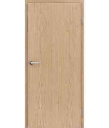 Veneered interior door with longitudinal structure GREENline – European oak brushed matt stained lacquered