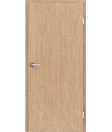 Veneered interior door with longitudinal structure GREENline – European oak brushed matt stained lacquered