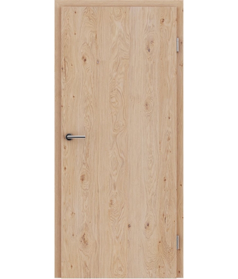 Veneered interior door with longitudinal structure GREENline – Oak knotty white-oiled
