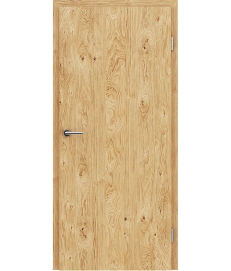 Veneered interior door with longitudinal structure GREENline – Oak knotty brushed oiled