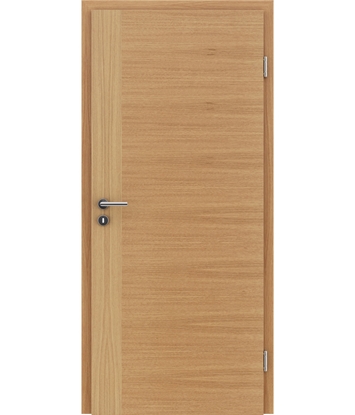 Veneered interior door with a combination of a transverse and longitudinal structure VIVCEline – F3 European oak naturally lacquered