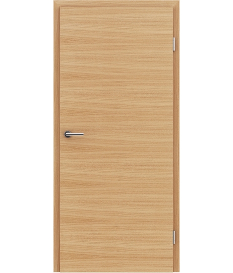 Veneered interior door with a combination of a transverse and longitudinal structure VIVCEline – F4 European oak naturally lacquered