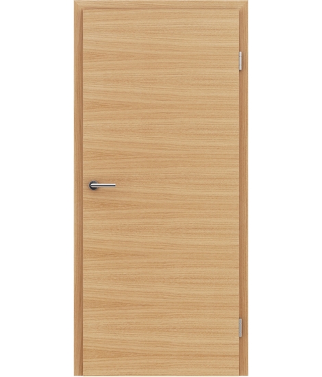 Veneered interior door with a combination of a transverse and longitudinal structure VIVCEline – F4 European oak naturally lacquered