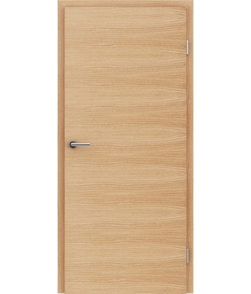 Veneered interior door with a combination of a transverse and longitudinal structure VIVCEline – F4 European oak brushed naturally lacquered