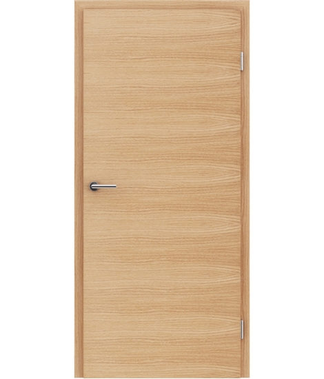 Veneered interior door with a combination of a transverse and longitudinal structure VIVCEline – F4 European oak brushed naturally lacquered