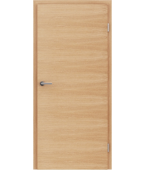 Veneered interior door with a combination of a transverse and longitudinal structure VIVCEline – F4 European oak brushed naturally lacquered