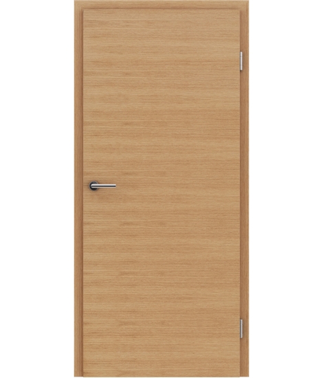 Veneered interior door with a combination of a transverse and longitudinal structure VIVCEline – F4 European oak oiled