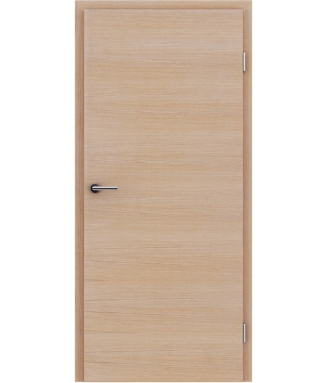 Veneered interior door with a combination of a transverse and longitudinal structure VIVCEline – F4 European oak brushed white-oiled