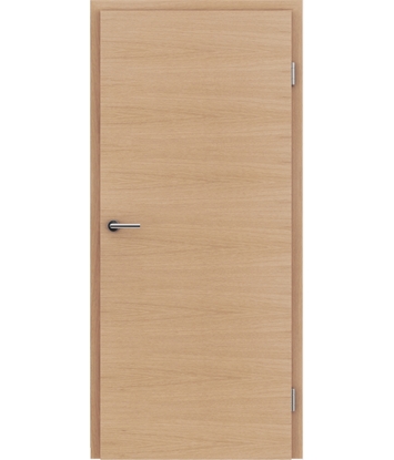 Veneered interior door with a combination of a transverse and longitudinal structure VIVCEline – F4 European oak matt stained lacquered