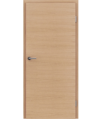 Veneered interior door with a combination of a transverse and longitudinal structure VIVCEline – F4 European oak matt stained lacquered
