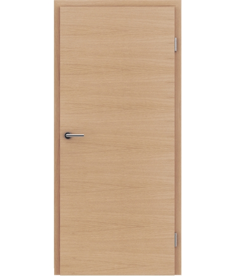 Veneered interior door with a combination of a transverse and longitudinal structure VIVCEline – F4 European oak matt stained lacquered