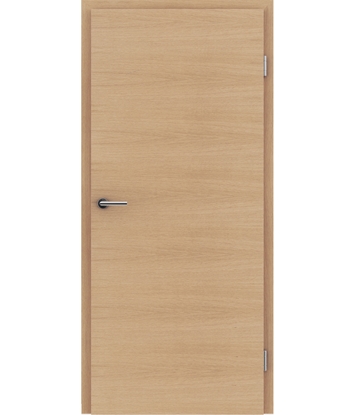 Veneered interior door with a combination of a transverse and longitudinal structure VIVCEline – F4 European oak brushed matt stained lacquered