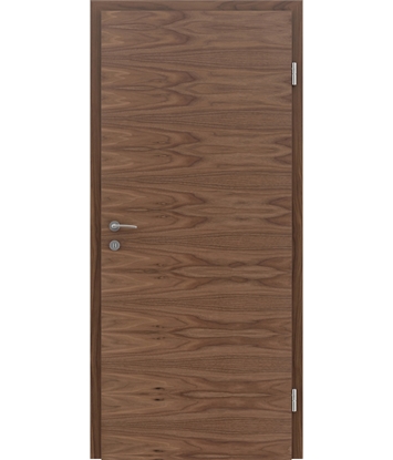Veneered interior door with a combination of a transverse and longitudinal structure VIVCEline – F4 walnut