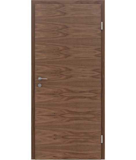 Veneered interior door with a combination of a transverse and longitudinal structure VIVCEline – F4 walnut