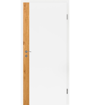 Picture of White-lacquered interior door BELLAline – F5R33L white-lacquered, oak knotty strip