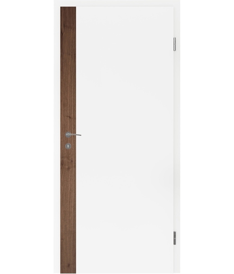 White-lacquered interior door BELLAline – F5R33L white-lacquered, oak strip