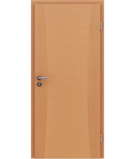 Veneered interior door with intarsia strips HIGHline – I13 Beech