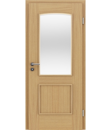 Veneered interior door with decorative strips STILline – SOAD SO3 European oak