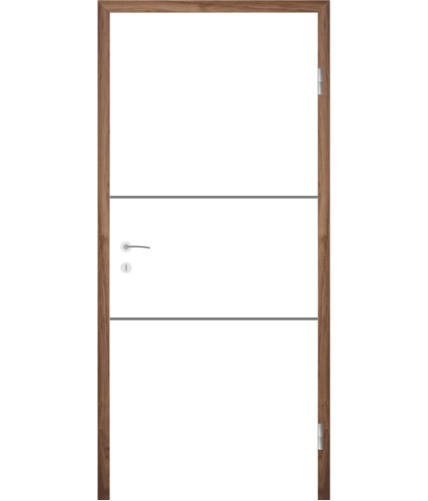 White-lacquered interior door with grooves COLORline – MODENA R11L