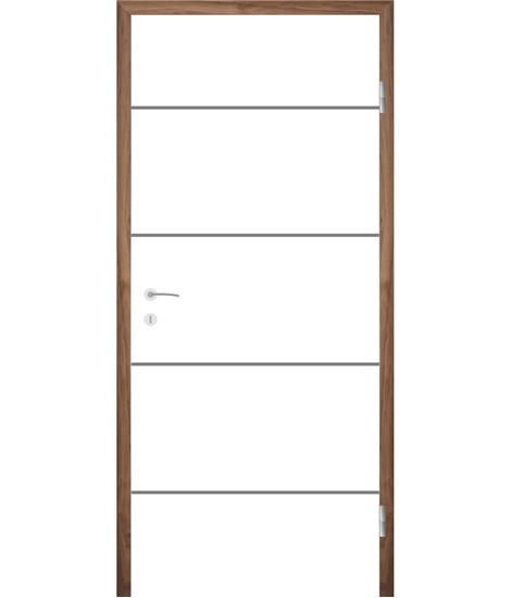 White-lacquered interior door with grooves COLORline – MODENA R6L