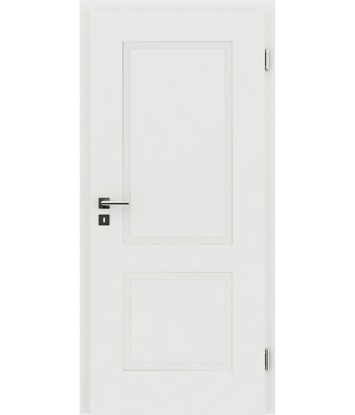 White-lacquered interior door with a relief-like surface KAISERline – R38L white-lacquered