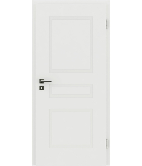 White-lacquered interior door with a relief-like surface KAISERline – R39L white-lacquered