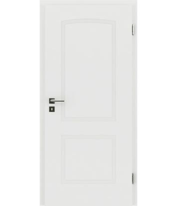 Picture of White-lacquered interior door with a relief-like surface and a curve KAISERline – R40L, white-lacquered