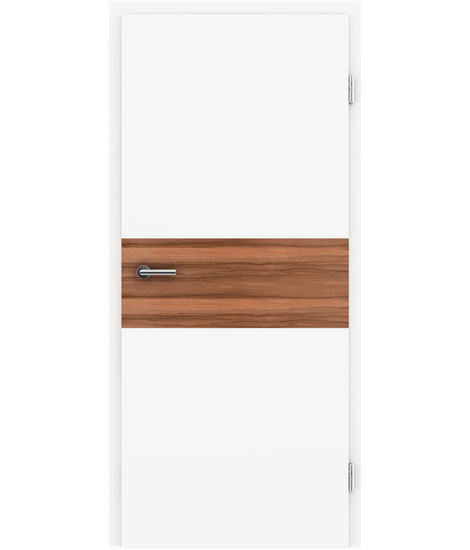White-lacquered interior door BELLAline – I39R72L white-lacquered, Indian apple strip
