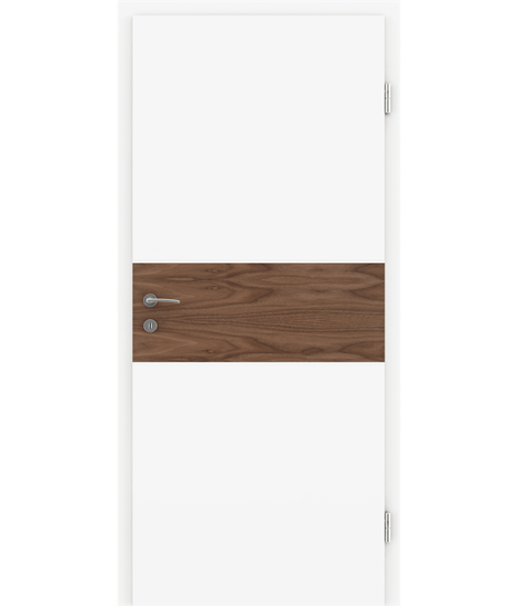 White-lacquered interior door BELLAline – I39R72L white-lacquered, oak strip