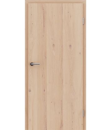 Veneered interior door with longitudinal structure GREENline - oak knotty cracked white-oiled