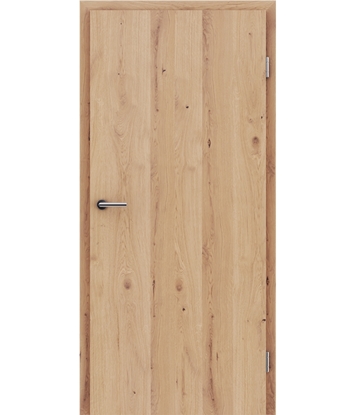 Picture of Veneered interior door with longitudinal structure GREENline - oak knotty cracked matt stained lacquered