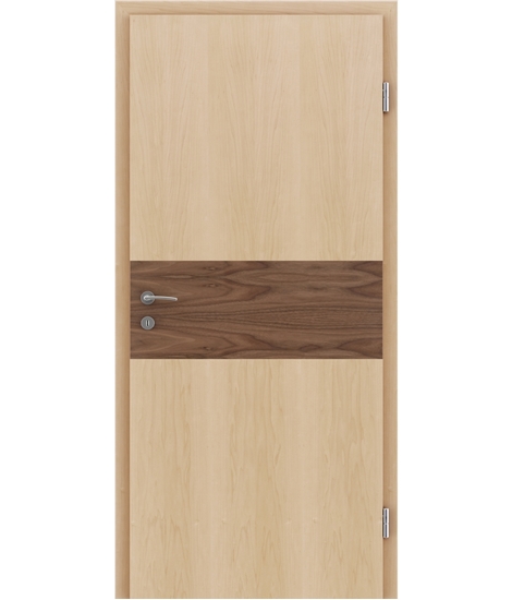 Veneered Interior Door With Intarsia Strips Highline I39