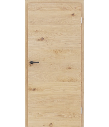 Picture of Veneered interior door with a combination of a transverse and longitudinal structure VIVCEline - F4 oak knotty brushed white-oiled