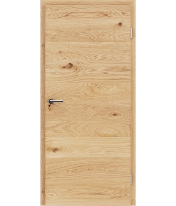 Picture of Veneered interior door with a combination of a transverse and longitudinal structure VIVCEline - F4 oak knotty brushed naturally lacquered