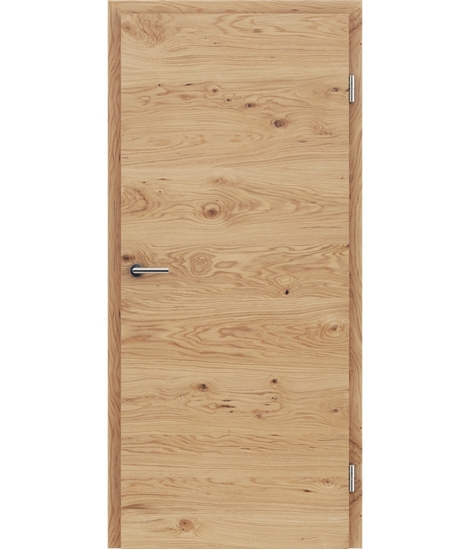 Veneered interior door with a combination of a transverse and longitudinal structure VIVCEline - F4 oak knotty naturally lacquered