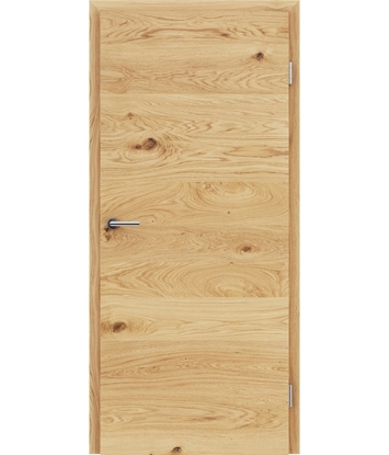 Veneered interior door with a combination of a transverse and longitudinal structure VIVCEline - F4 oak knotty oiled