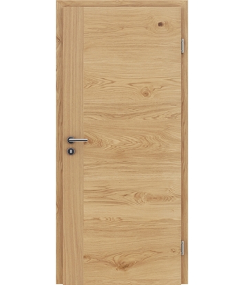 Veneered interior door with a combination of a transverse and longitudinal structure VIVCEline - F5 oak, strip oak knotty