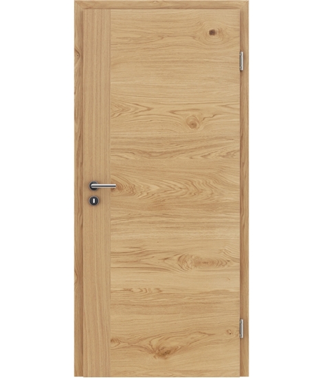 Veneered interior door with a combination of a transverse and longitudinal structure VIVCEline - F5 oak, strip oak knotty