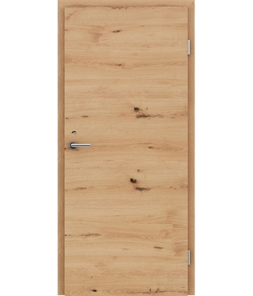 Picture of Veneered interior door with a combination of a transverse and longitudinal structure VIVCEline - F4 oak knotty cracked brushed naturally lacquered