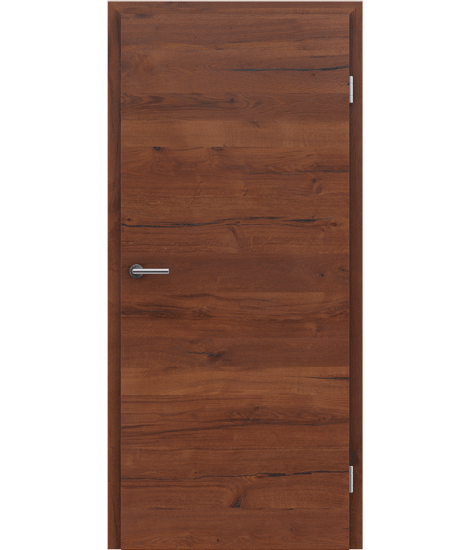 Veneered interior door with a combination of a transverse and longitudinal structure VIVCEline PRESTIGE - F4 oak Altholz matt lacquered