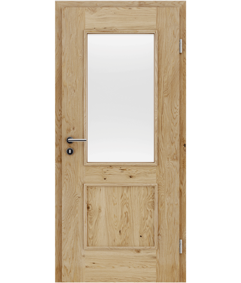 Veneered interior door with decorative strips STILLINE - SORD SR3 Oak knotty naturally lacquered
